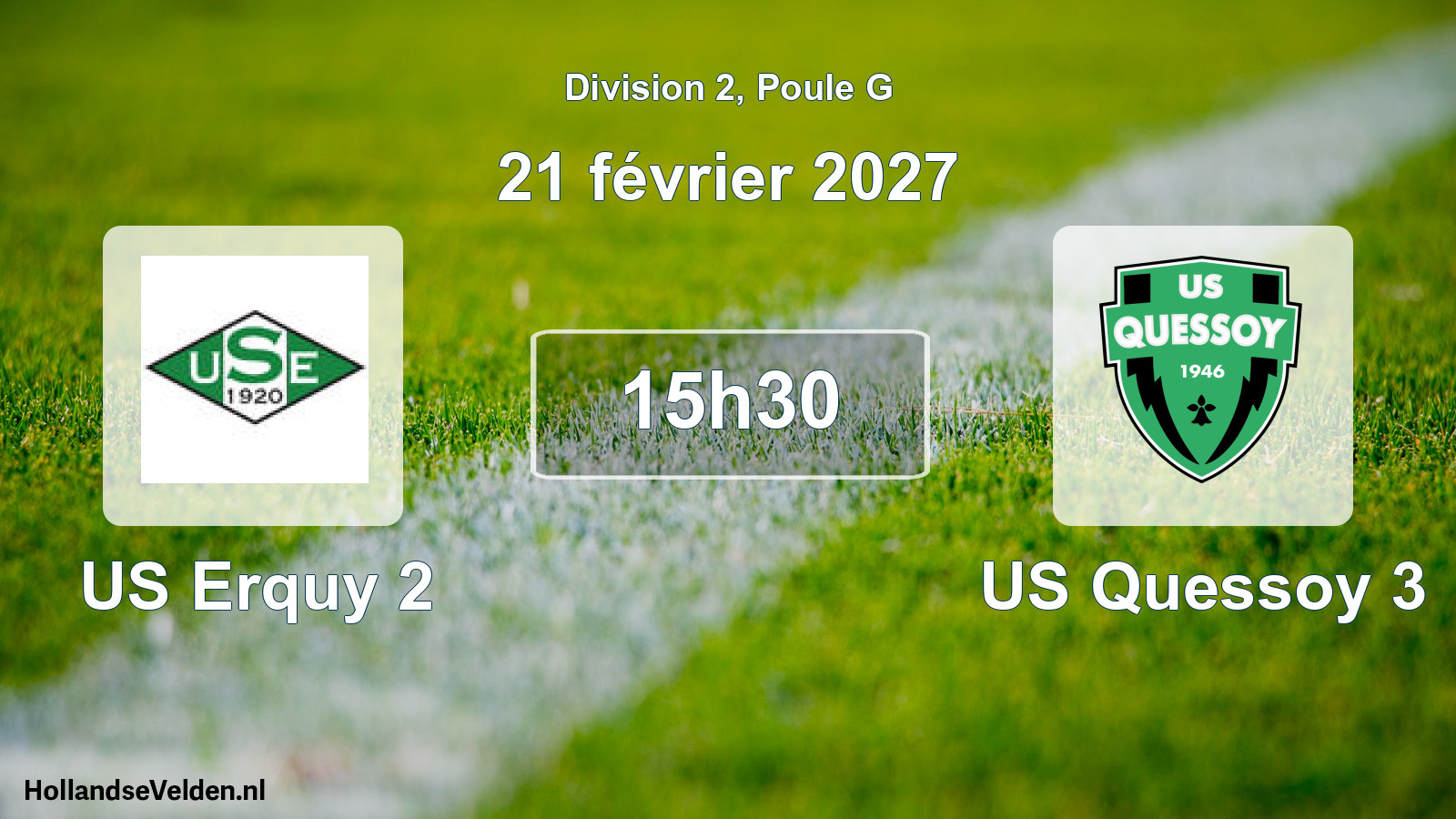 Match programmé: US Erquy 2 - US Quessoy 3 (21 février 2027)