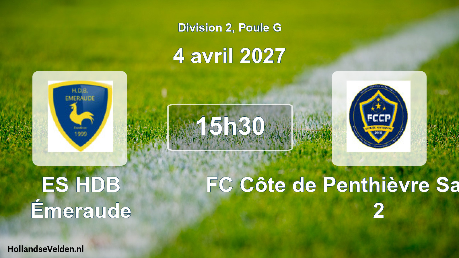 Match programmé: ES HDB Émeraude - FC Côte de Penthièvre Saint-Alban 2 (4 avril 2027)