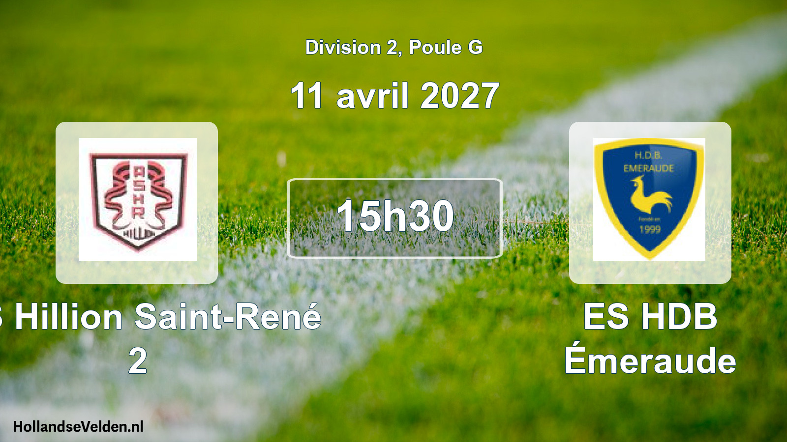 Match programmé: AS Hillion Saint-René 2 - ES HDB Émeraude (11 avril 2027)