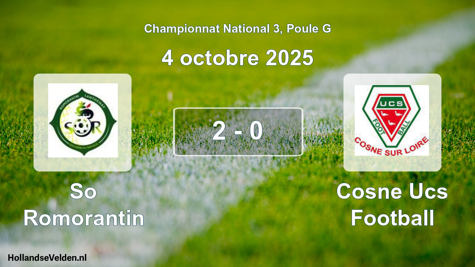 Gespeelde wedstrijd: So Romorantin - Cosne Ucs Football 2 - 0 (4 oktober 2025)
