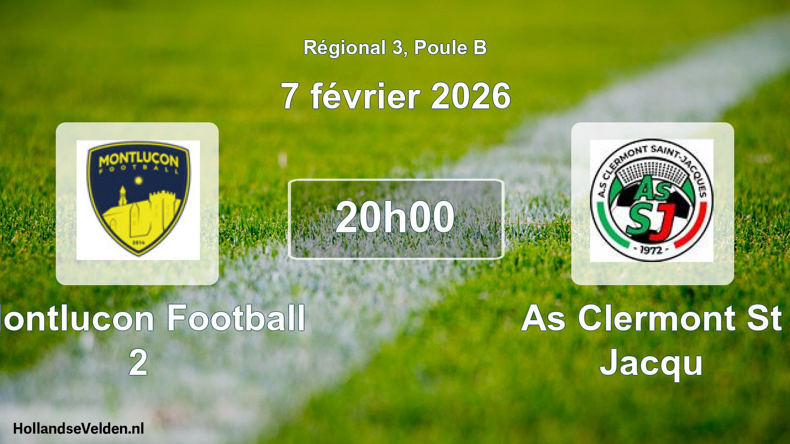 Geplande wedstrijd: Montlucon Football 2 - As Clermont St Jacqu (7 februari 2026)