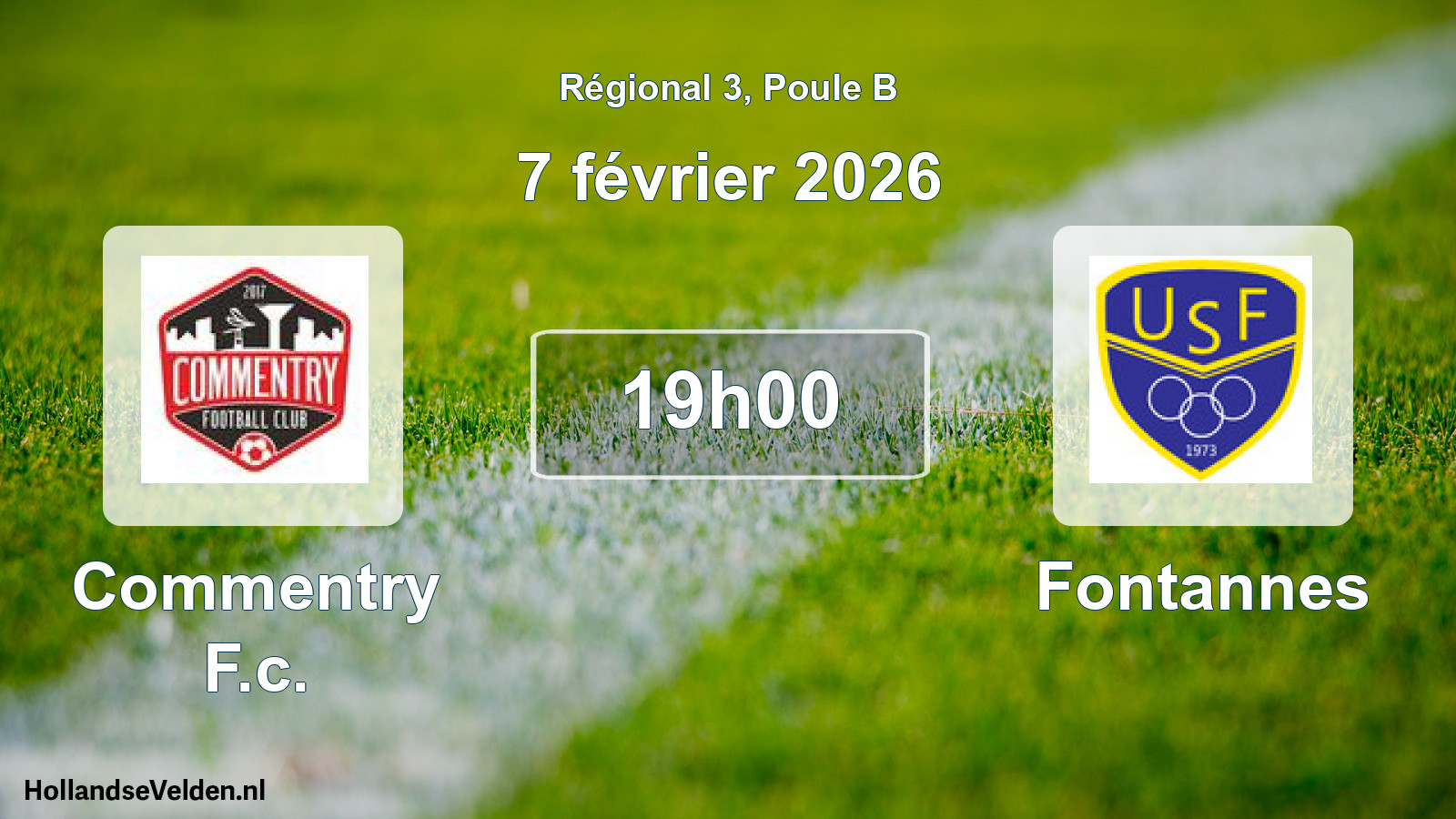 Geplande wedstrijd: Commentry F.c. - Fontannes (7 février 2026)