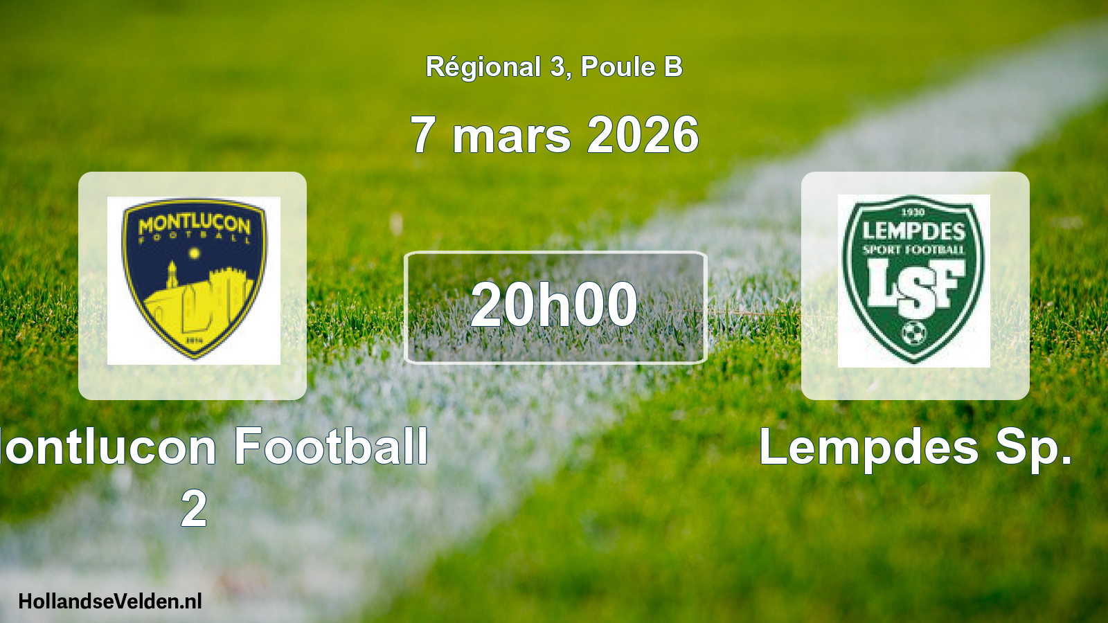 Scheduled Match: Montlucon Football 2 - Lempdes Sp. (7 March 2026)