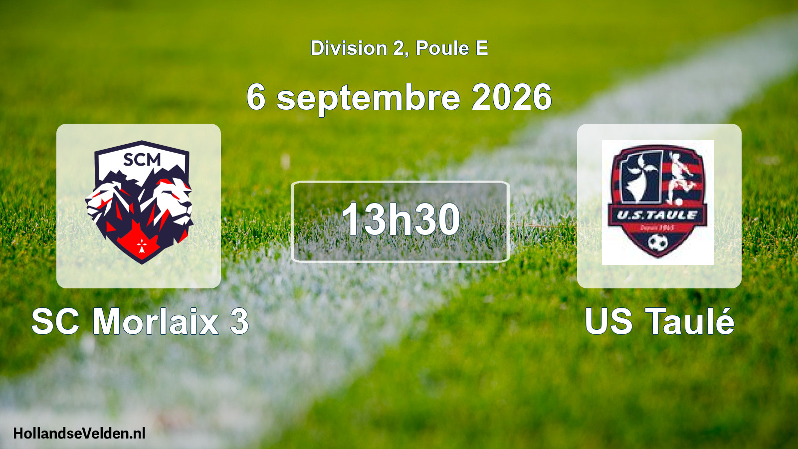 Match programmé: SC Morlaix 3 - US Taulé (6 septembre 2026)