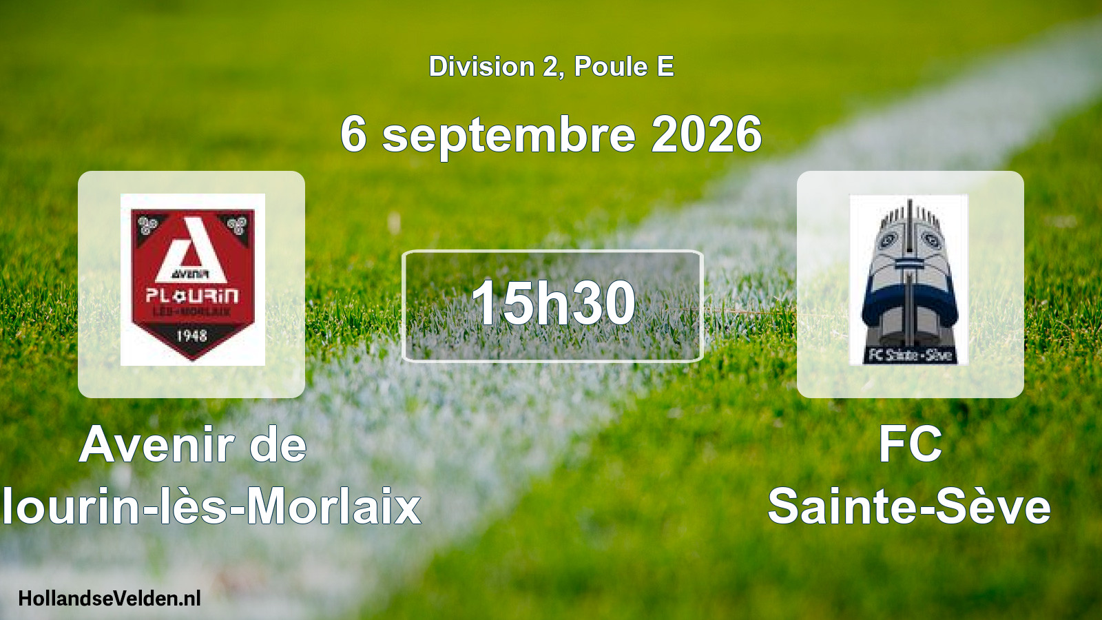 Match programmé: Avenir de Plourin-lès-Morlaix - FC Sainte-Sève (6 septembre 2026)