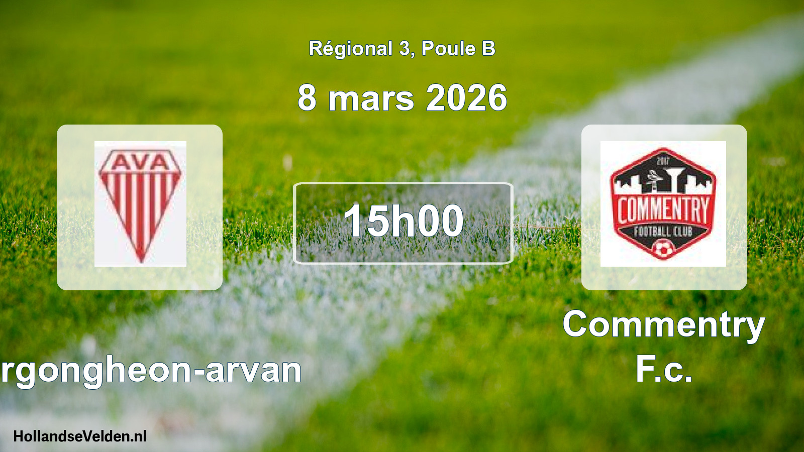Geplande wedstrijd: Vergongheon-arvan - Commentry F.c. (8 mars 2026)