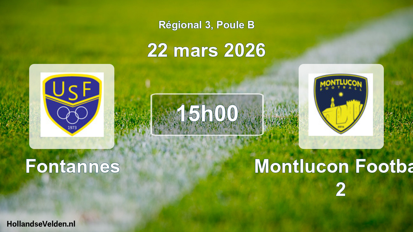 Geplande wedstrijd: Fontannes - Montlucon Football 2 (22 maart 2026)