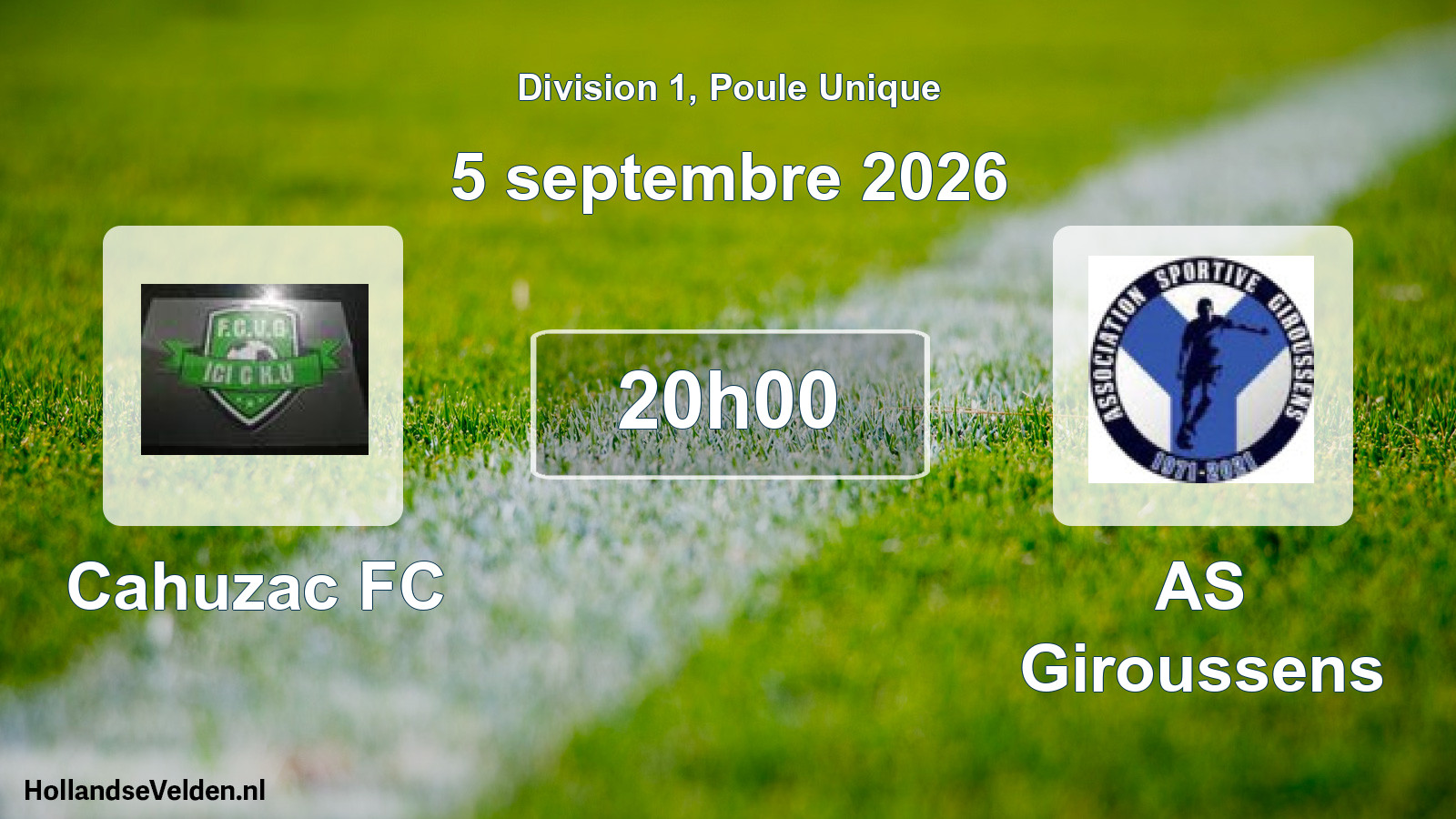 Scheduled Match: Cahuzac FC - AS Giroussens (5 September 2026)