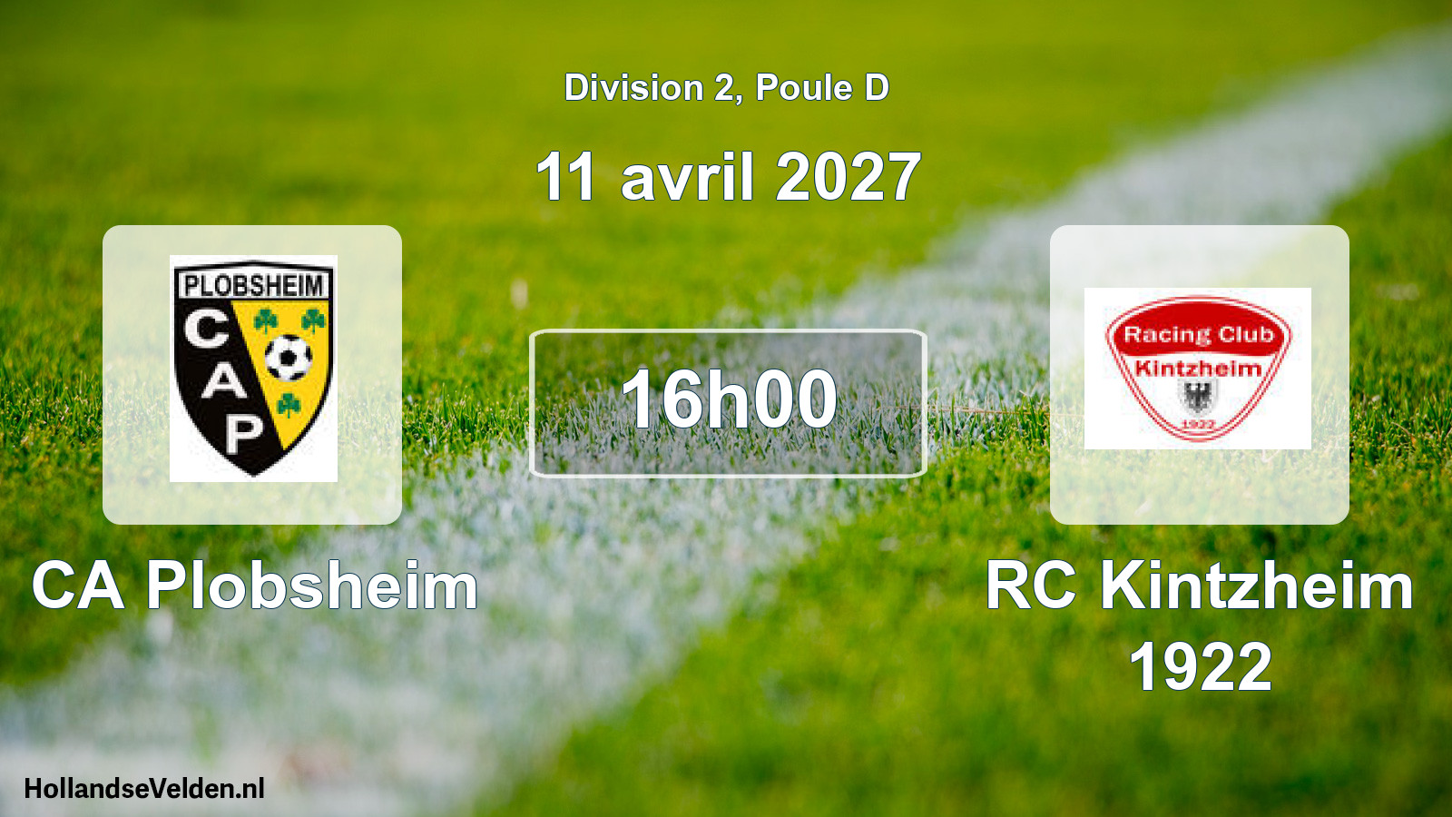 Scheduled Match: CA Plobsheim - RC Kintzheim 1922 (11 April 2027)