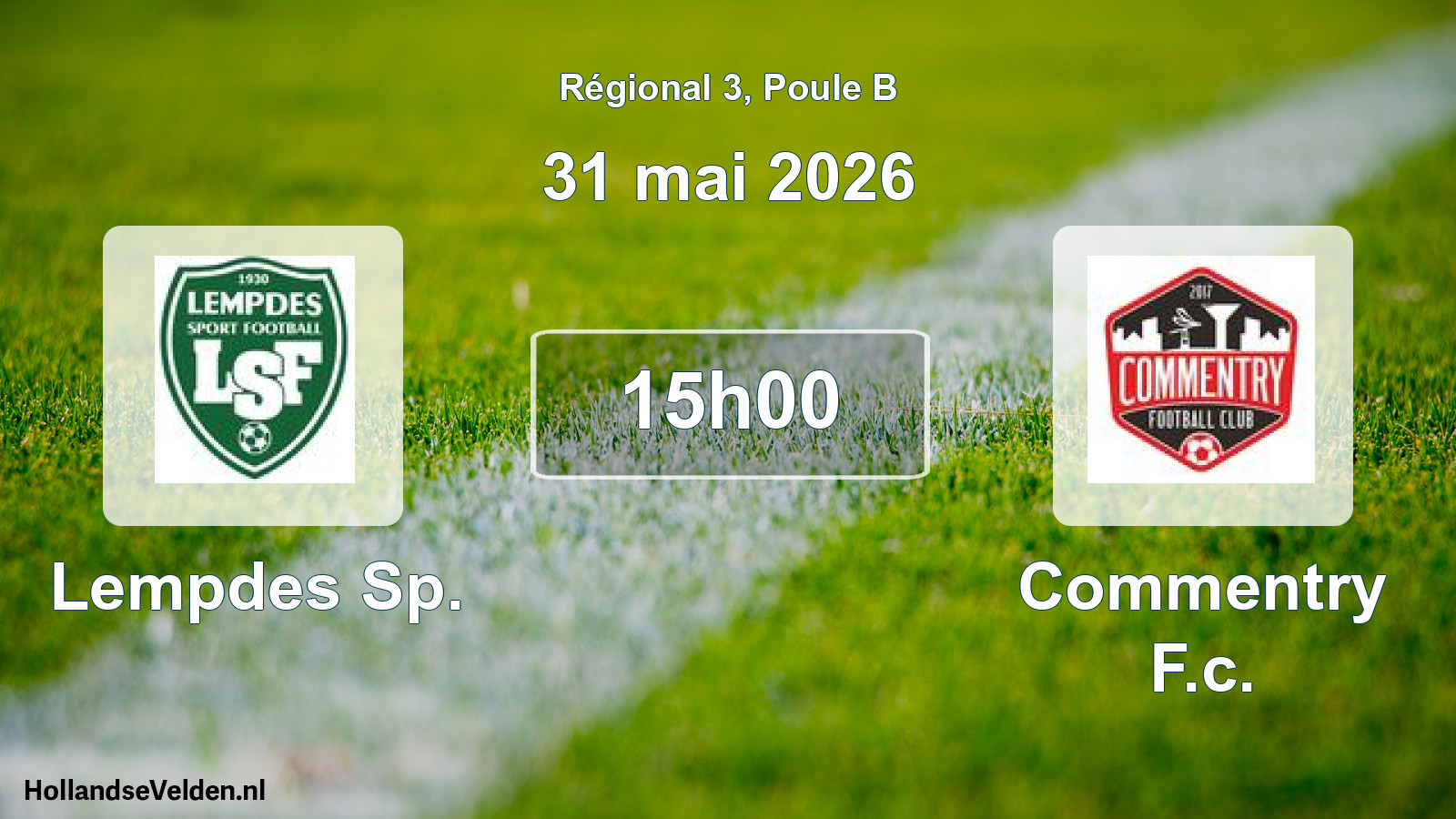 Geplande wedstrijd: Lempdes Sp. - Commentry F.c. (31 mei 2026)