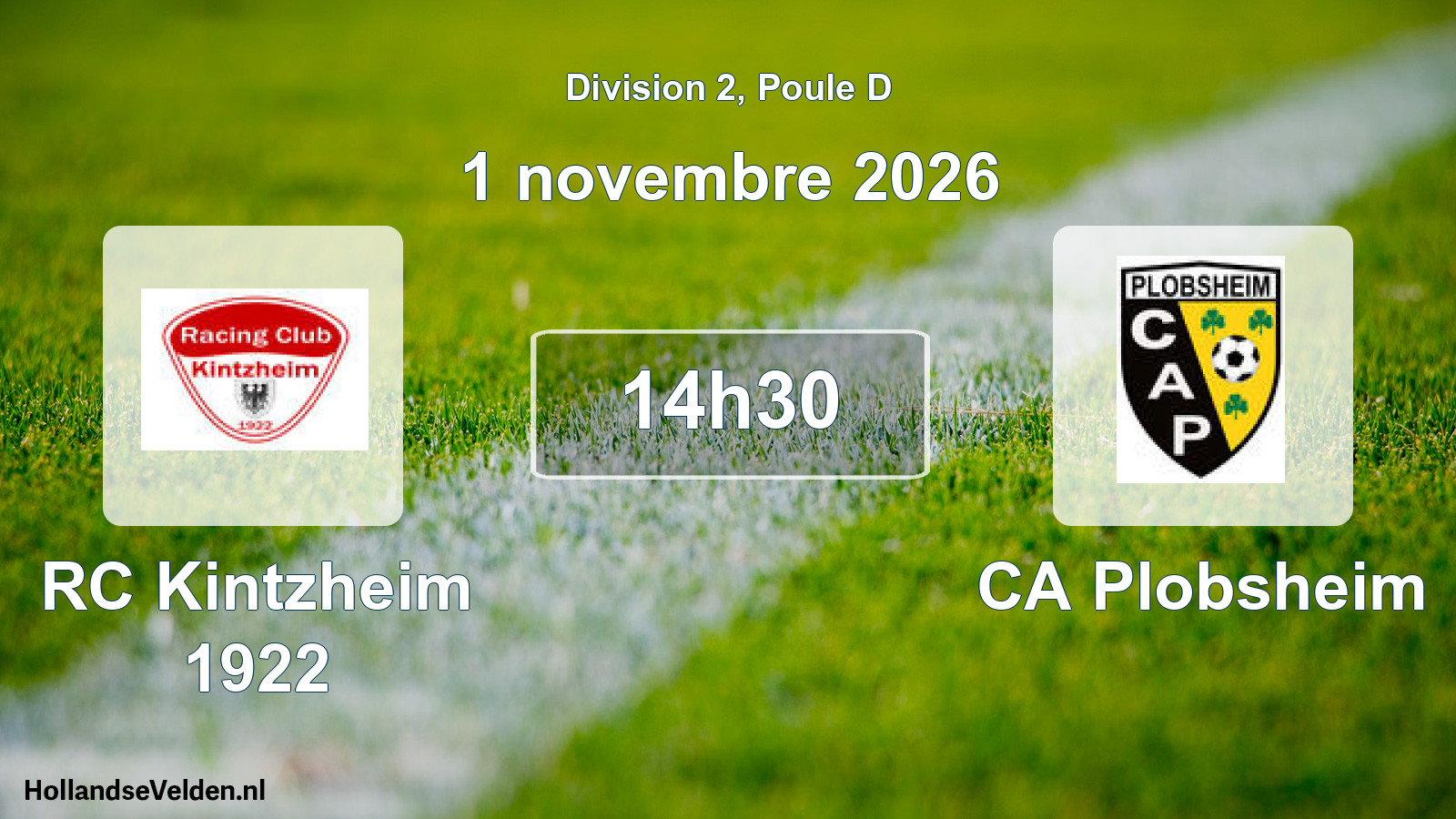 Match programmé: RC Kintzheim 1922 - CA Plobsheim (1 novembre 2026)