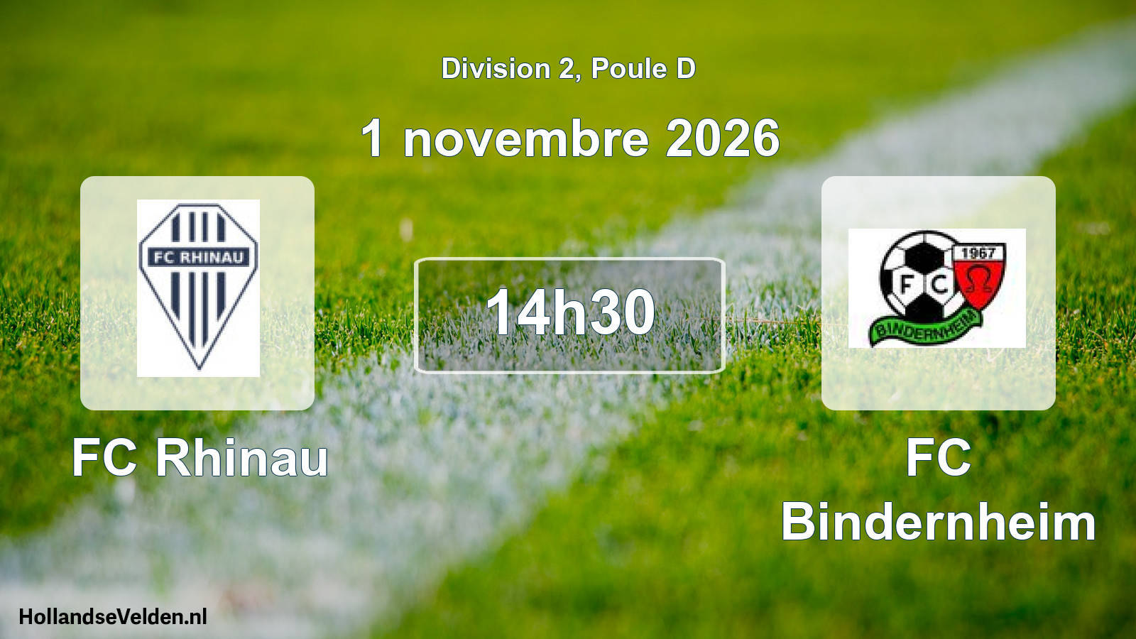 Scheduled Match: FC Rhinau - FC Bindernheim (1 November 2026)