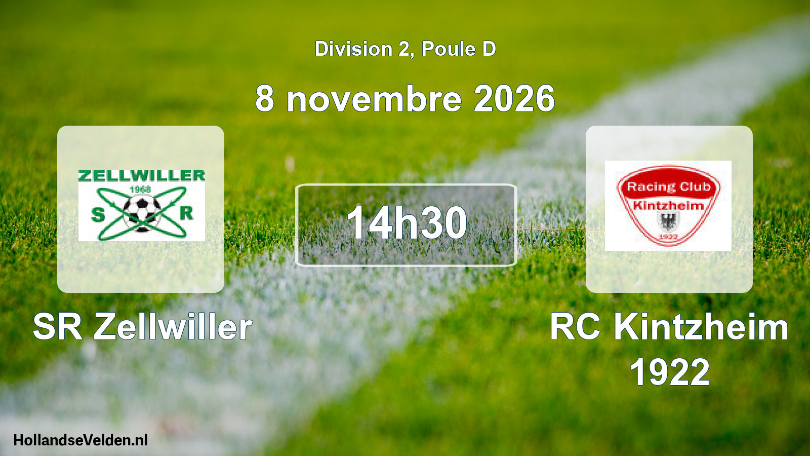 Match programmé: SR Zellwiller - RC Kintzheim 1922 (8 novembre 2026)