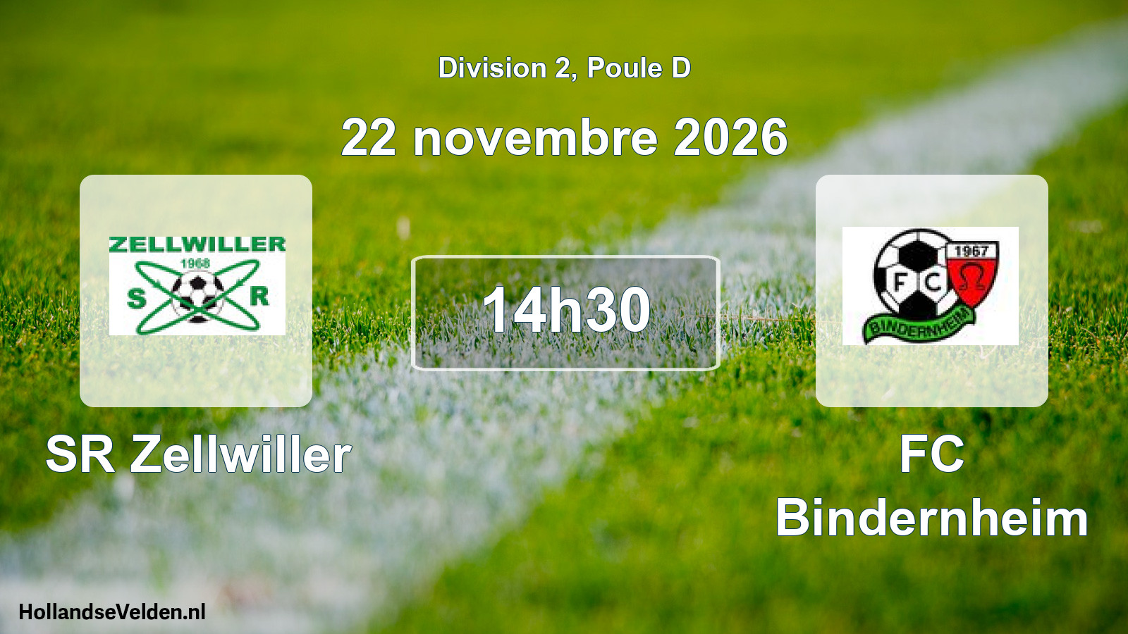 Scheduled Match: SR Zellwiller - FC Bindernheim (22 November 2026)