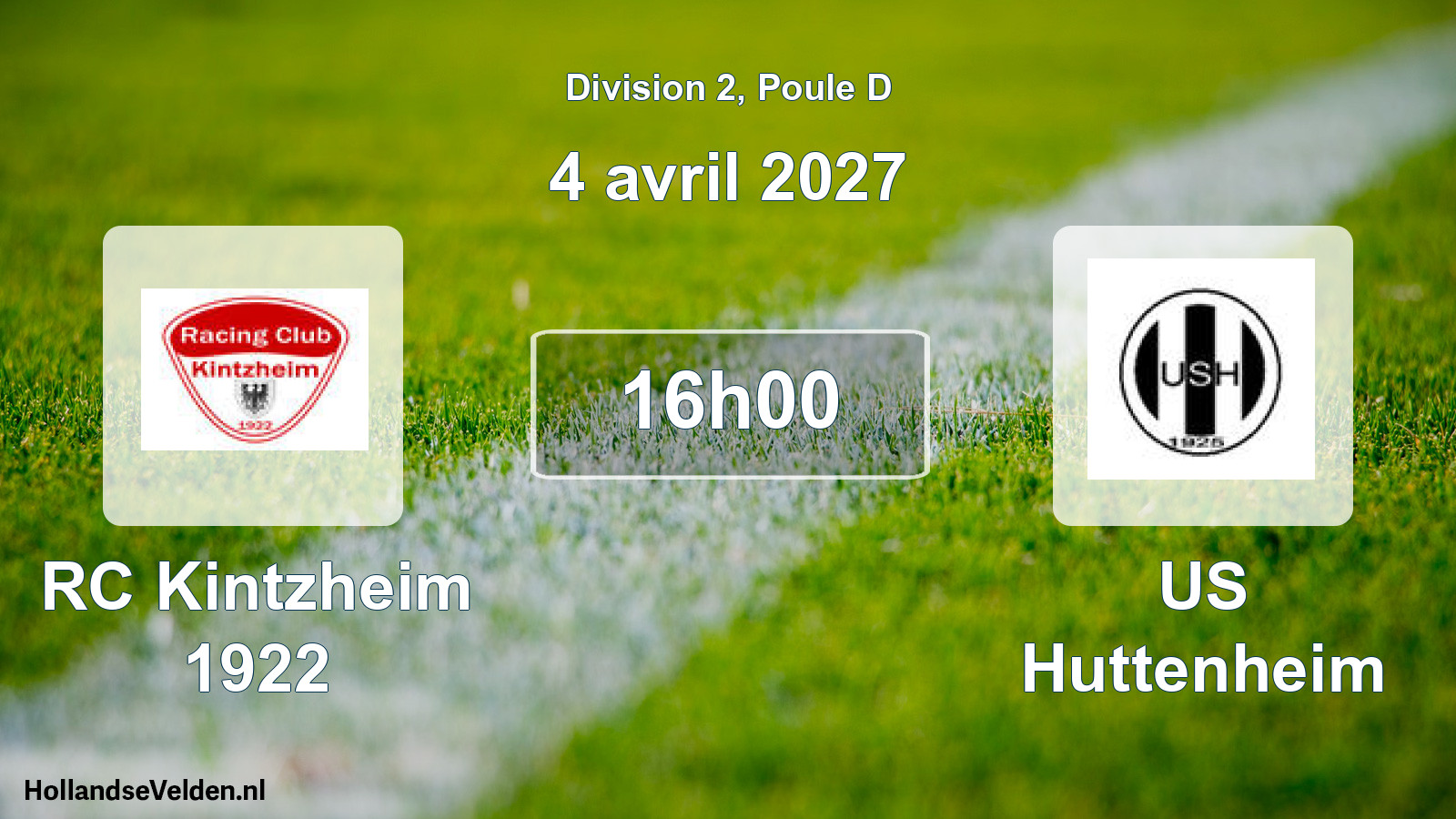 Match programmé: RC Kintzheim 1922 - US Huttenheim (4 avril 2027)