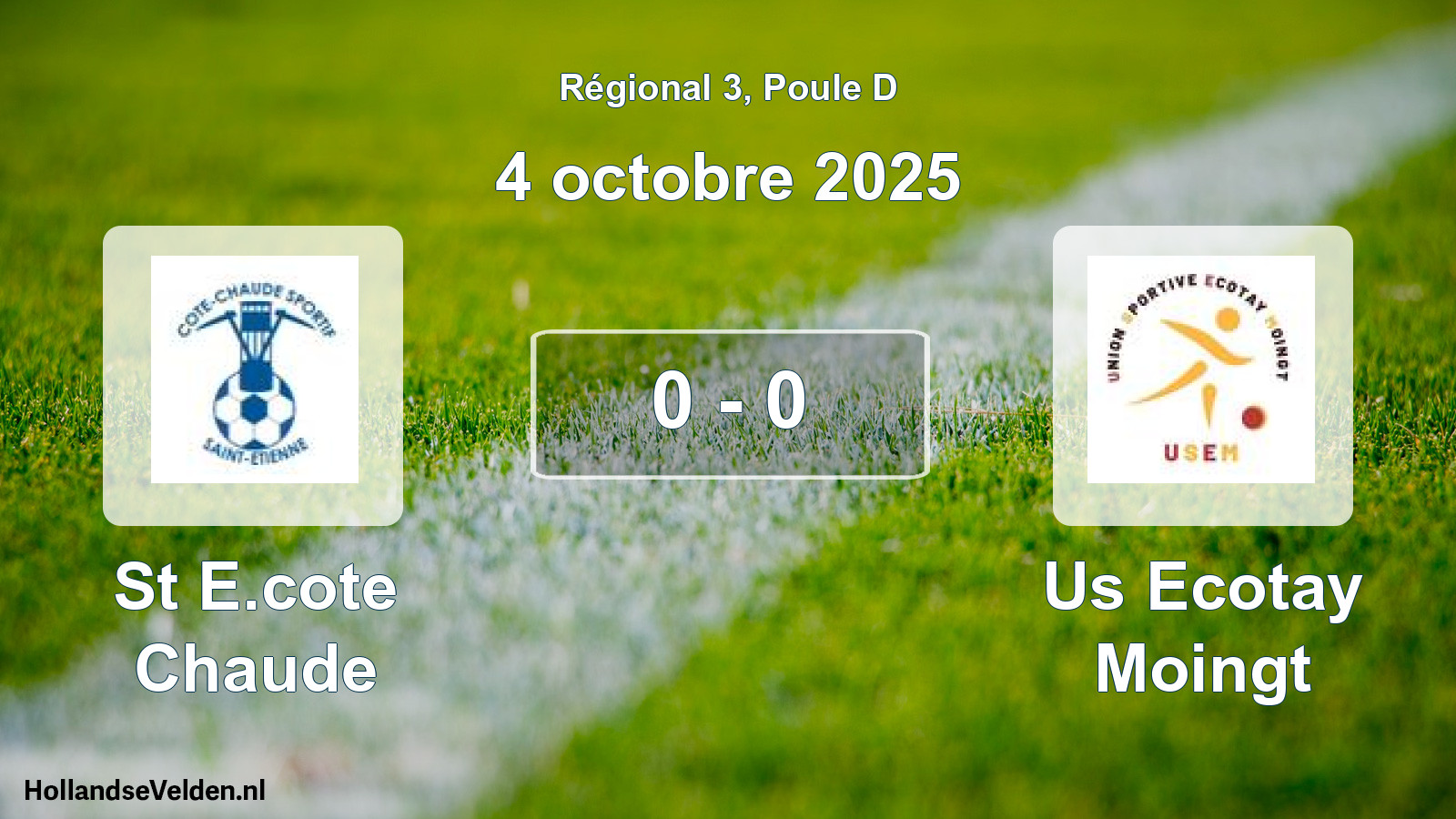 Gespeelde wedstrijd: St E.cote Chaude - Us Ecotay Moingt 0 - 0 (4 octobre 2025)