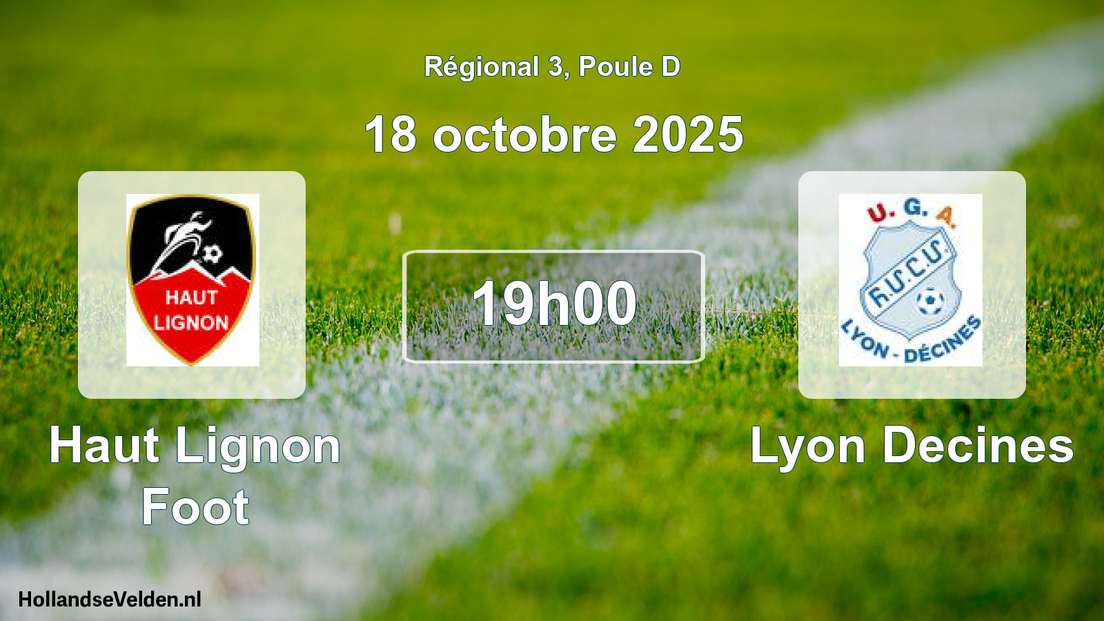 Scheduled Match: Haut Lignon Foot - Lyon Decines (18 October 2025)