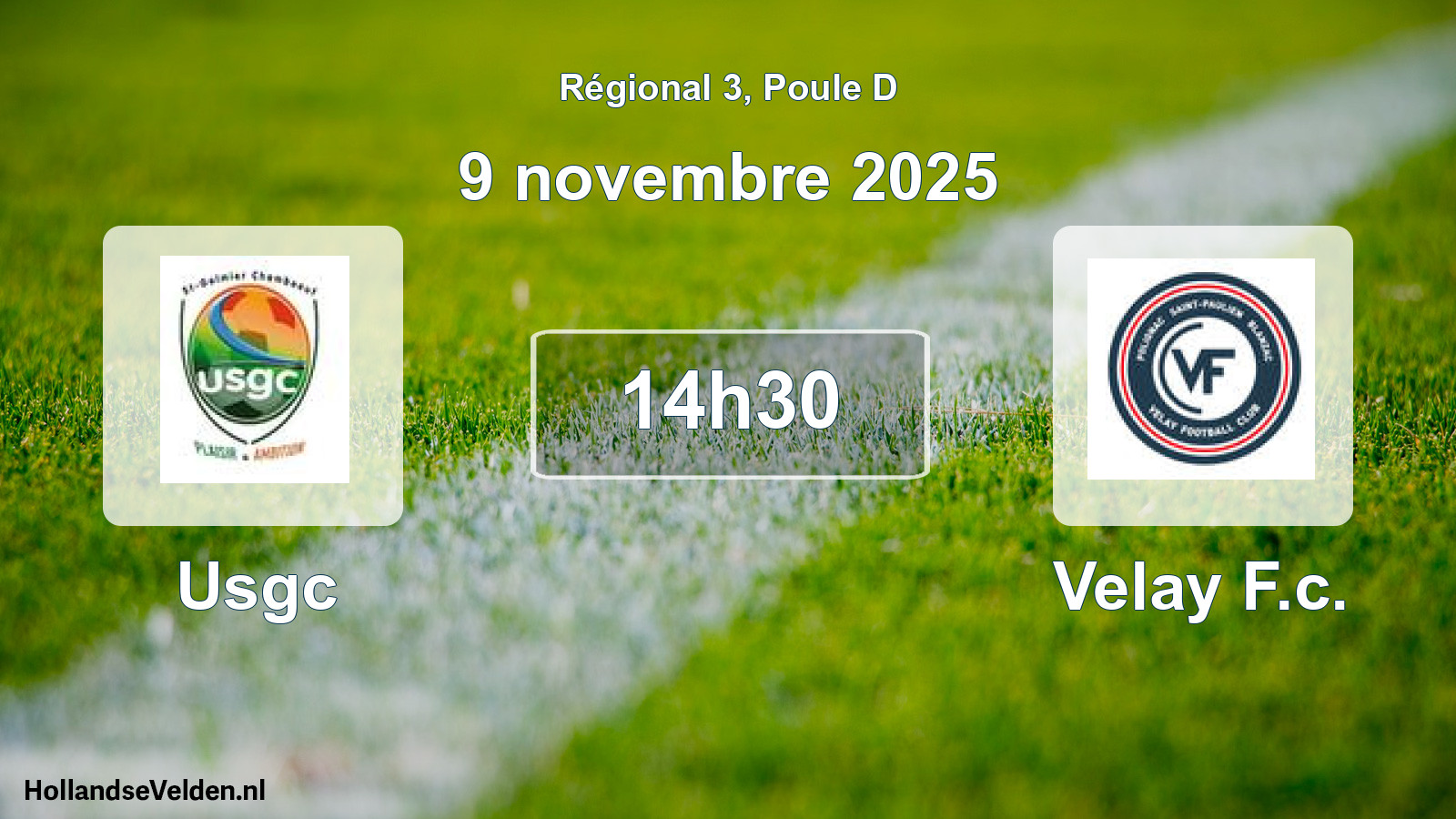 Scheduled Match: Usgc - Velay F.c. (9 November 2025)