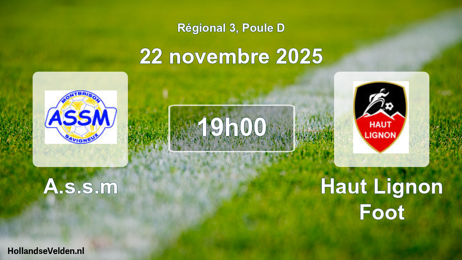 Scheduled Match: A.s.s.m - Haut Lignon Foot (22 November 2025)