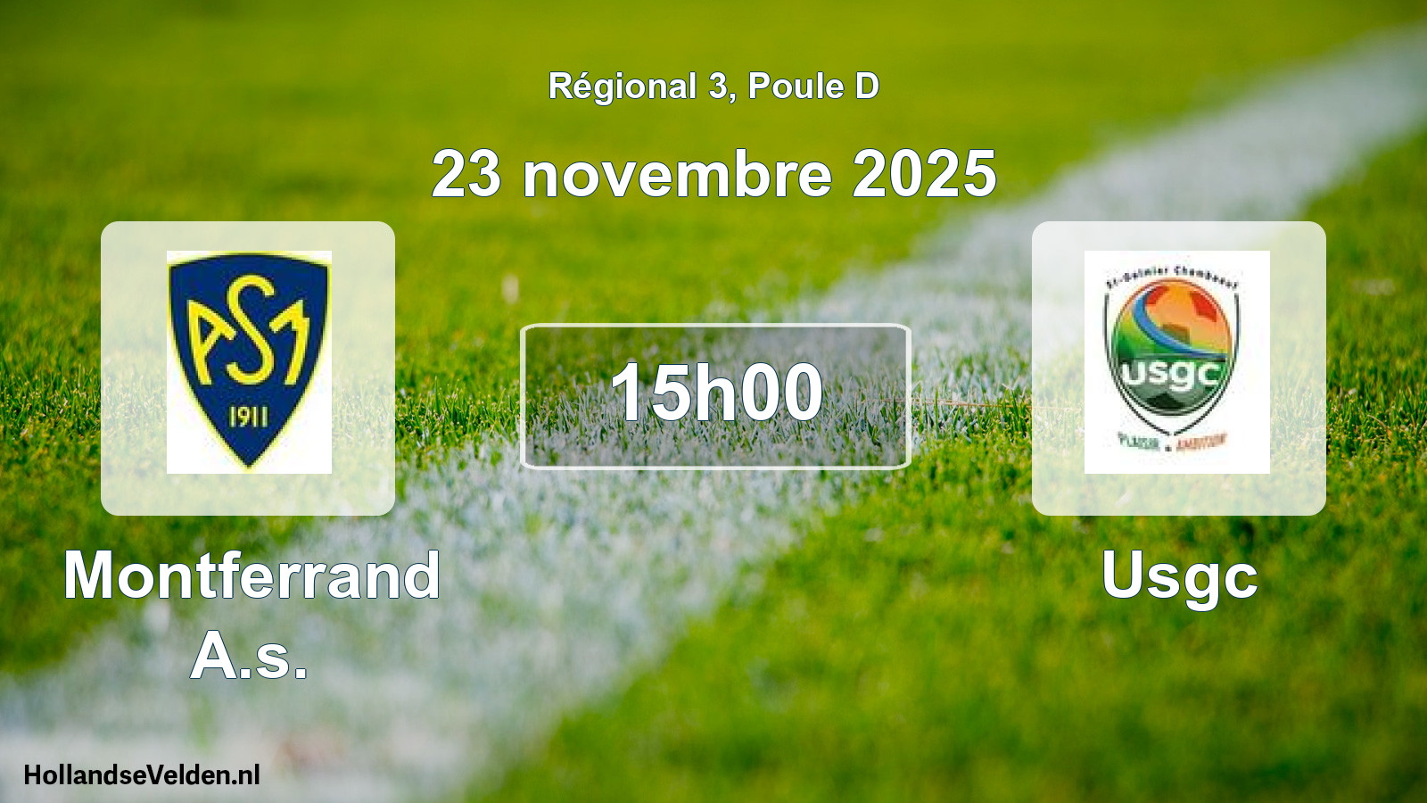 Scheduled Match: Montferrand A.s. - Usgc (23 November 2025)