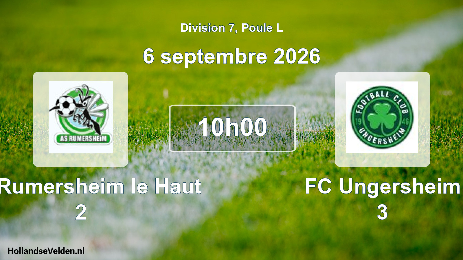 Scheduled Match: AS Rumersheim le Haut 2 - FC Ungersheim 3 (6 September 2026)