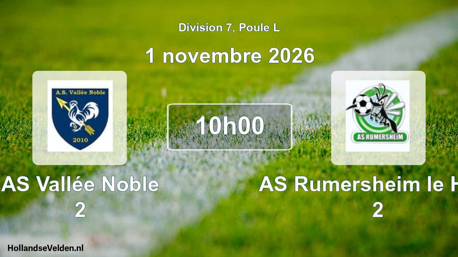 Geplande wedstrijd: AS Vallée Noble 2 - AS Rumersheim le Haut 2 (1 november 2026)