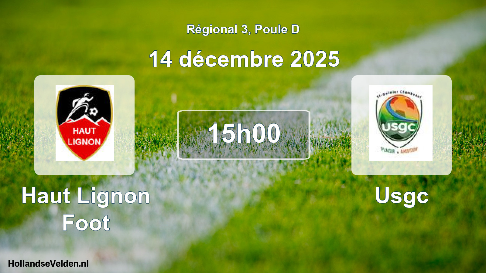 Scheduled Match: Haut Lignon Foot - Usgc (14 December 2025)