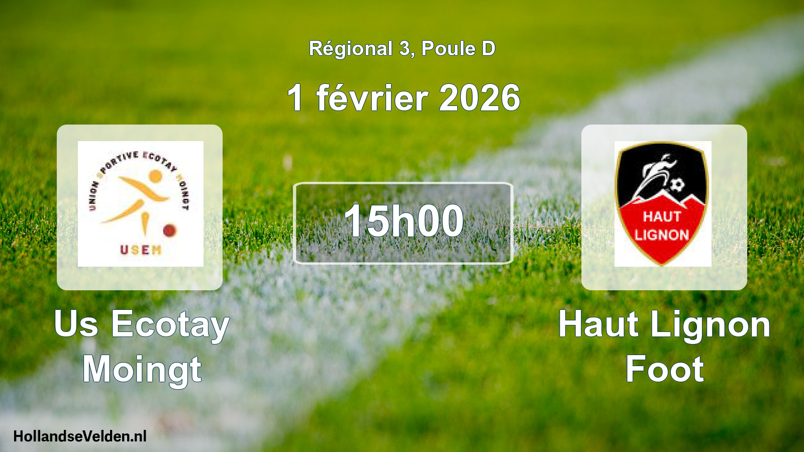 Scheduled Match: Us Ecotay Moingt - Haut Lignon Foot (1 February 2026)