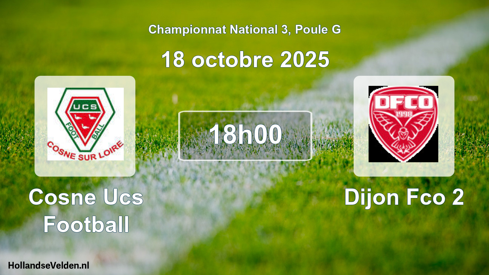 Geplande wedstrijd: Cosne Ucs Football - Dijon Fco 2 (18 octobre 2025)