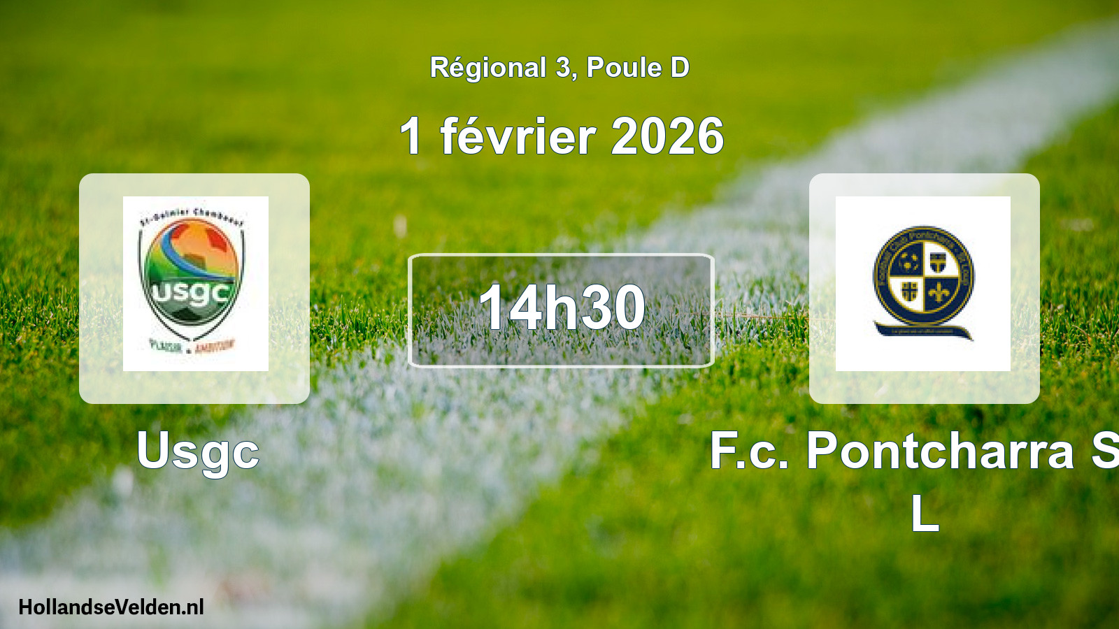 Geplande wedstrijd: Usgc - F.c. Pontcharra St L (1 februari 2026)