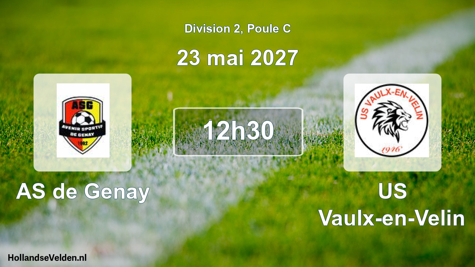 Match programmé: AS de Genay - US Vaulx-en-Velin (23 mai 2027)