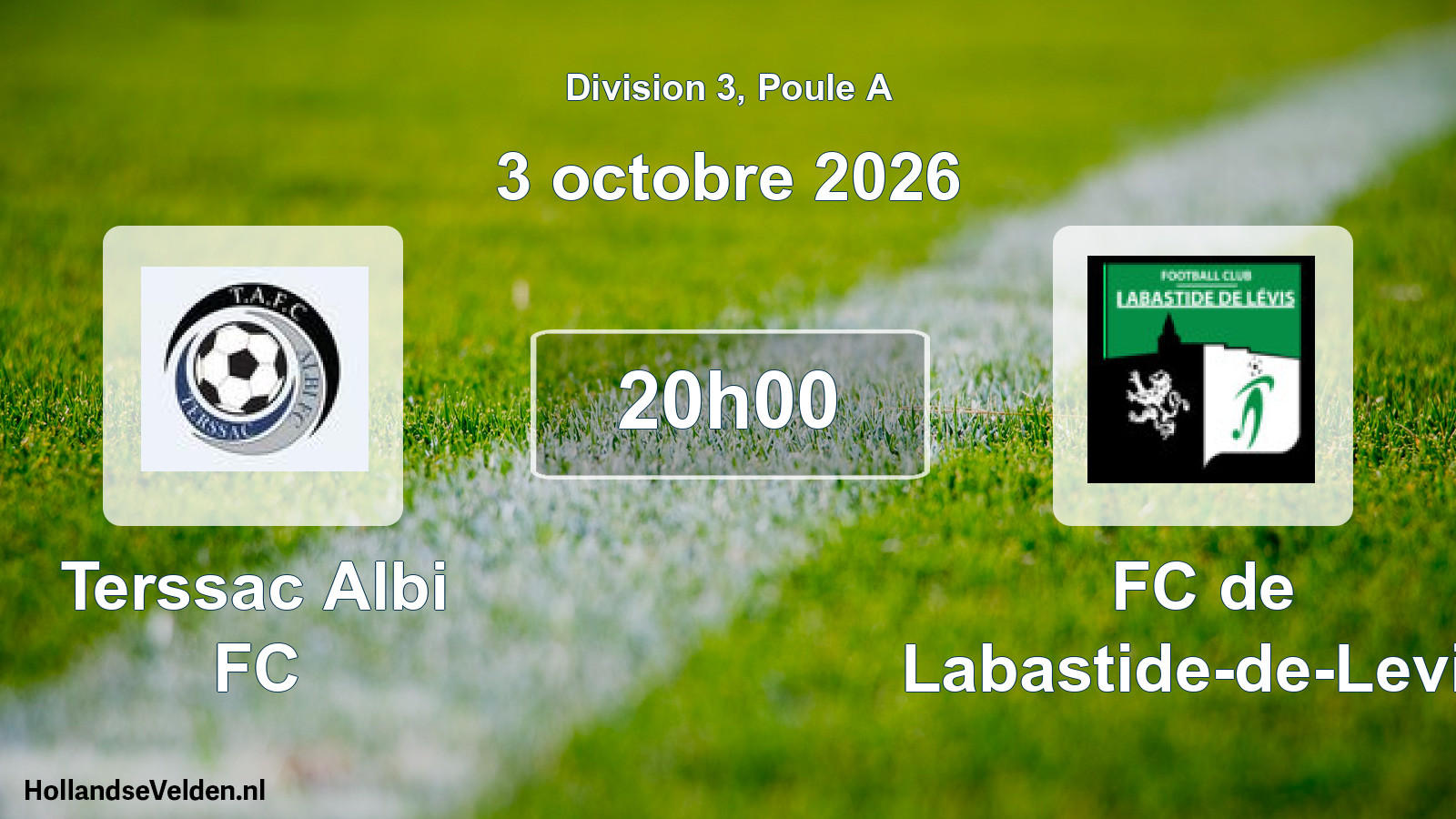 Geplande wedstrijd: Terssac Albi FC - FC de Labastide-de-Levis (3 oktober 2026)