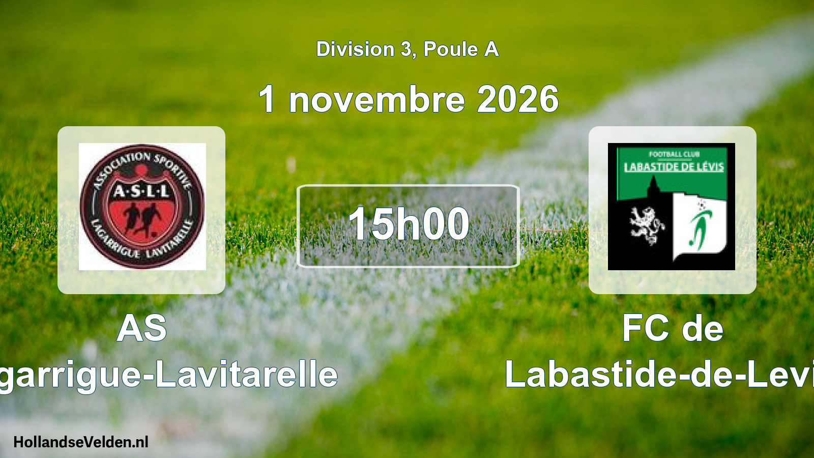 Match programmé: AS Lagarrigue-Lavitarelle - FC de Labastide-de-Levis (1 novembre 2026)