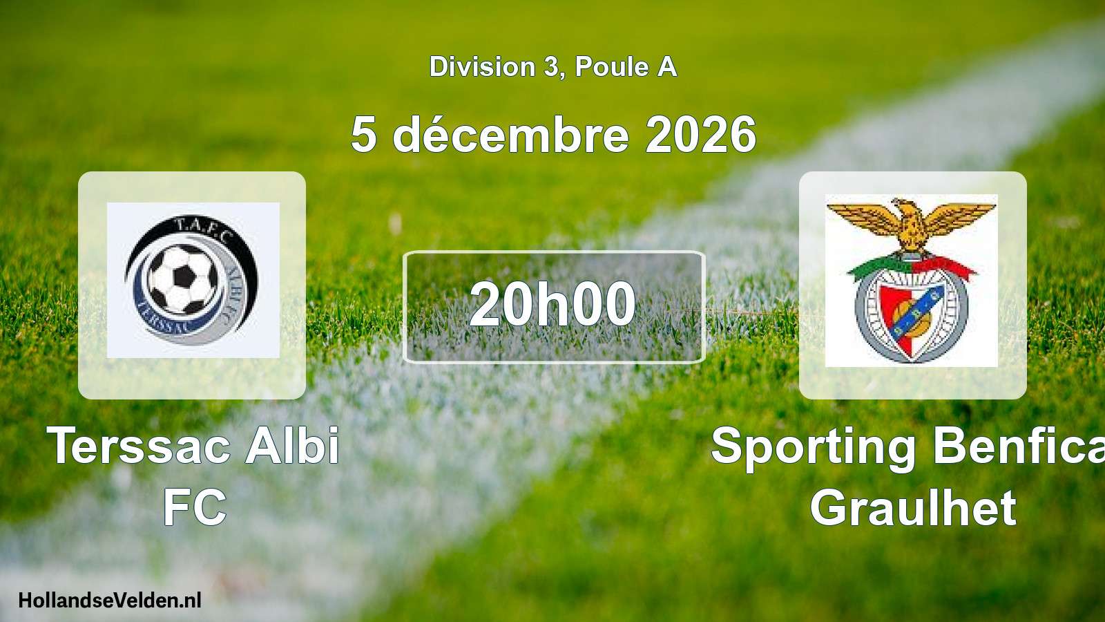 Geplande wedstrijd: Terssac Albi FC - Sporting Benfica Graulhet (5 december 2026)