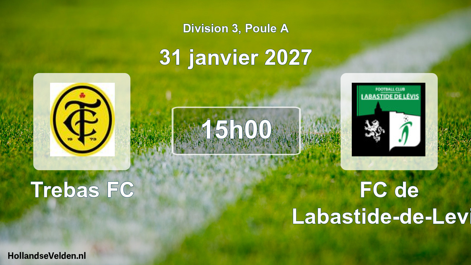 Match programmé: Trebas FC - FC de Labastide-de-Levis (31 janvier 2027)