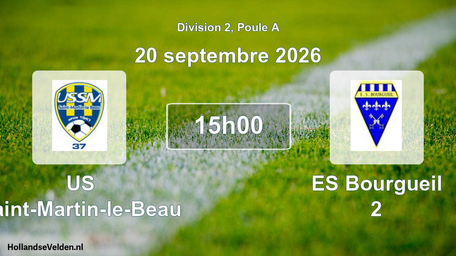 Scheduled Match: US Saint-Martin-le-Beau - ES Bourgueil 2 (20 September 2026)