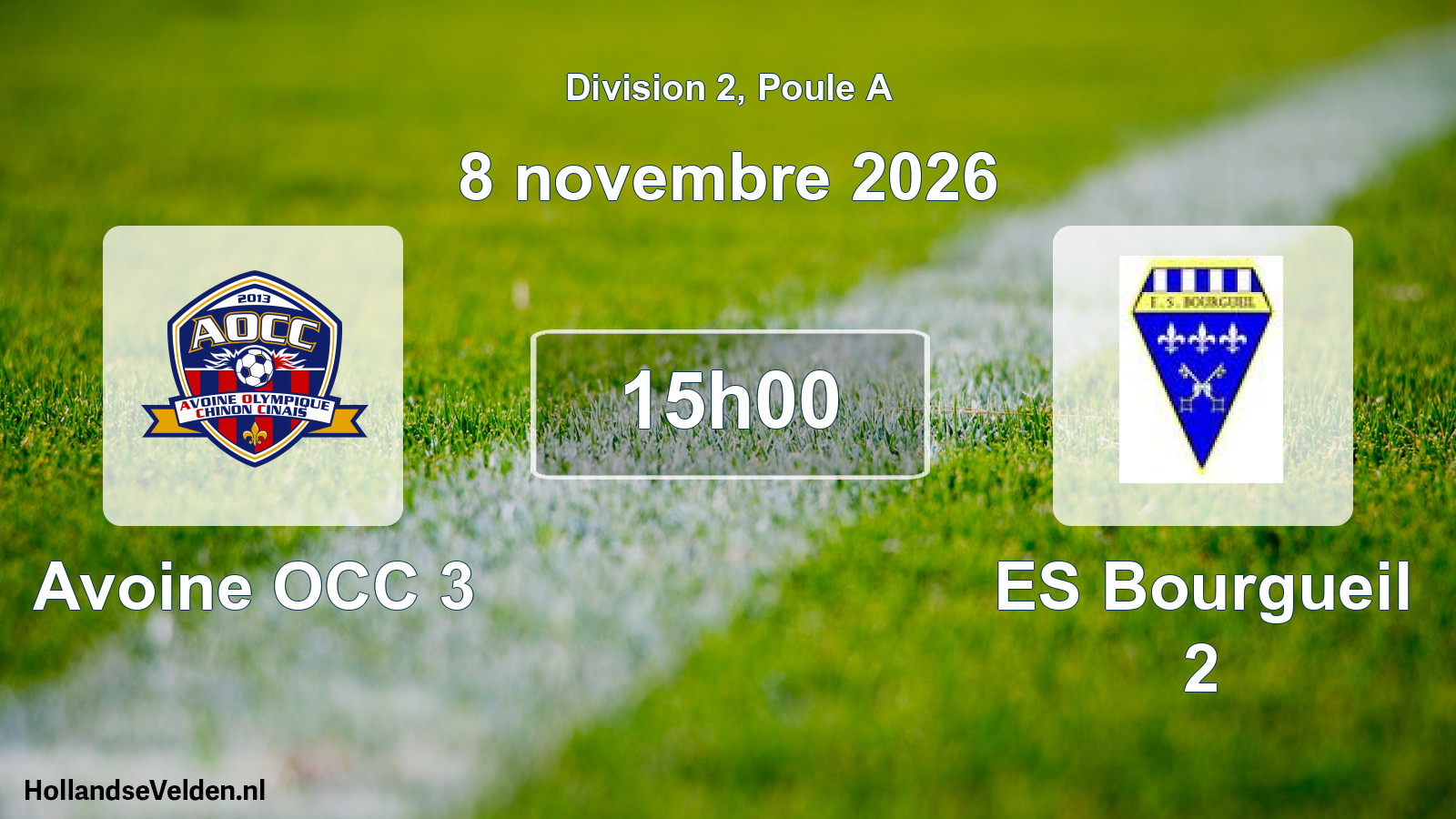 Scheduled Match: Avoine OCC 3 - ES Bourgueil 2 (8 November 2026)