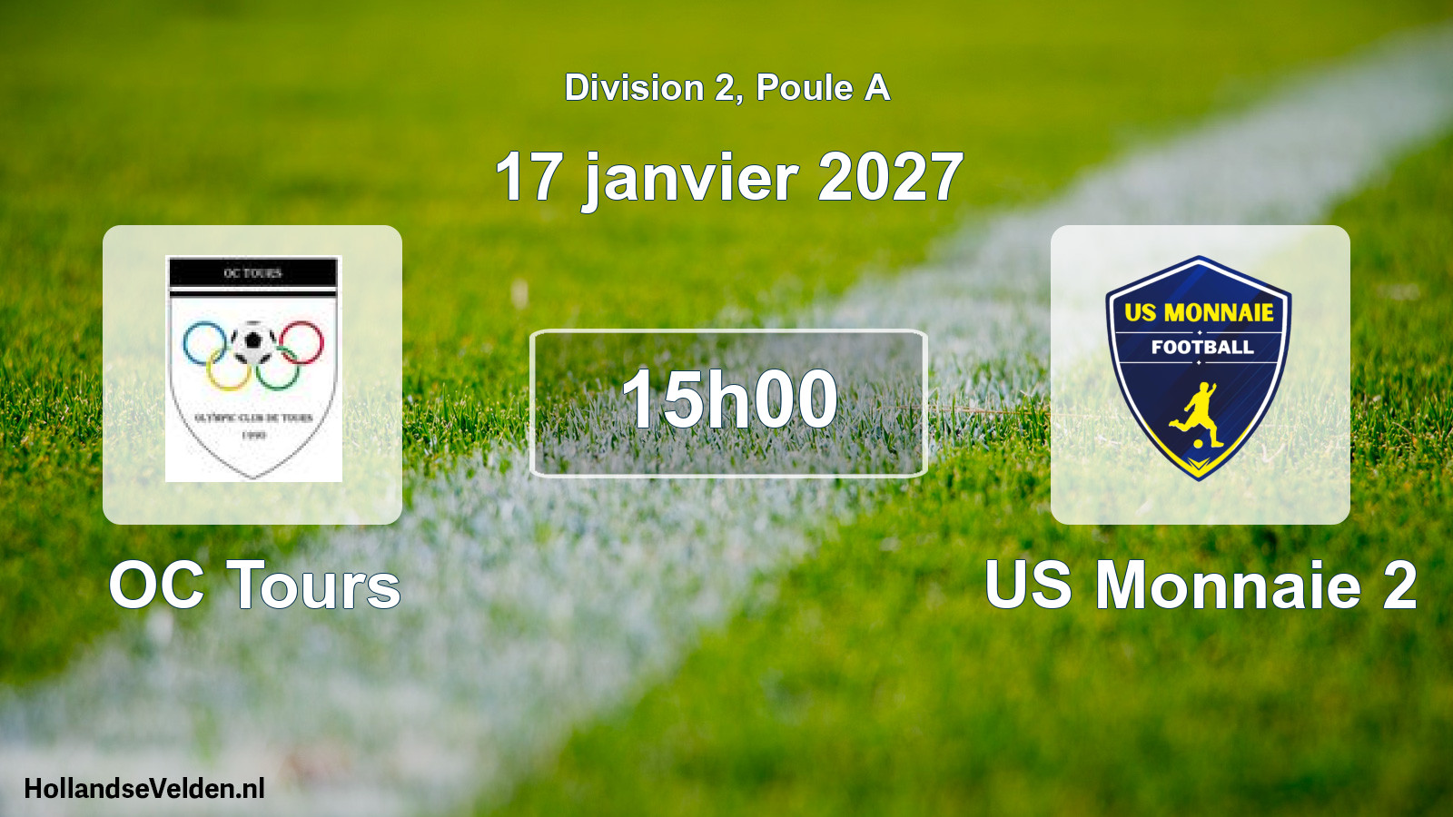 Scheduled Match: OC Tours - US Monnaie 2 (17 January 2027)