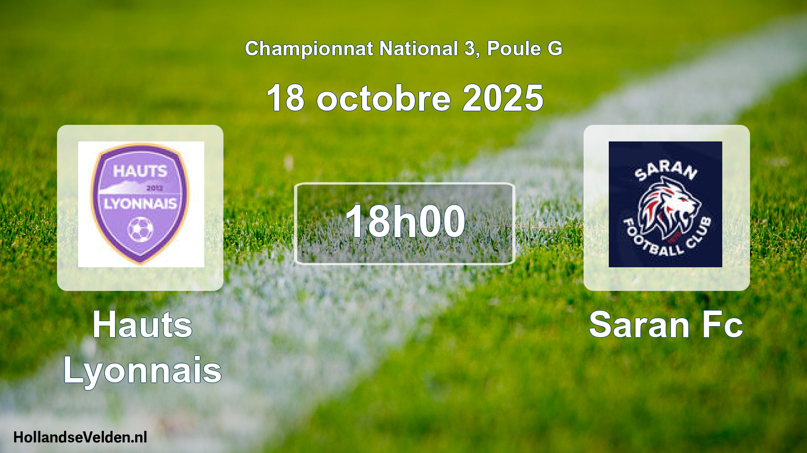 Scheduled Match: Hauts Lyonnais - Saran Fc (18 October 2025)