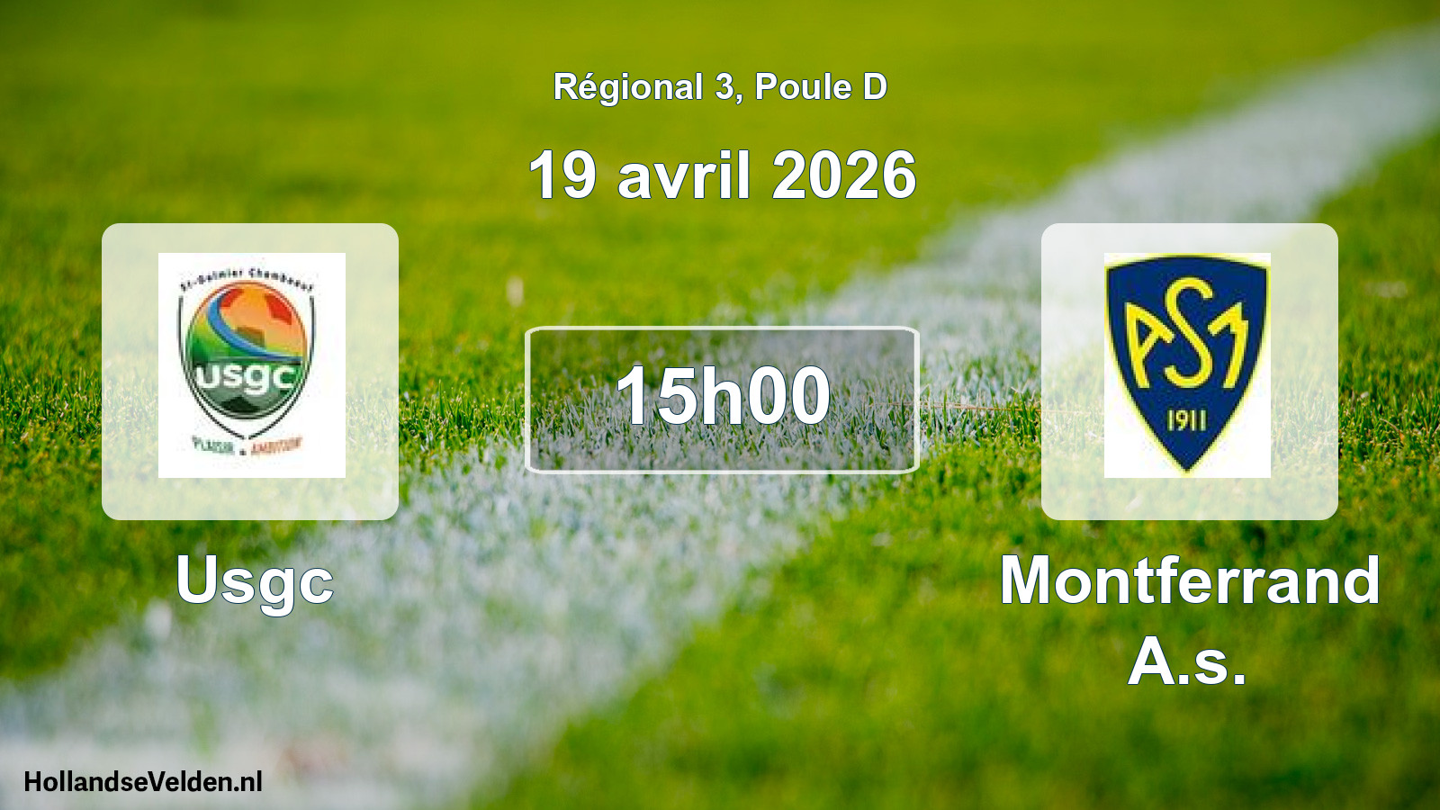 Scheduled Match: Usgc - Montferrand A.s. (19 April 2026)
