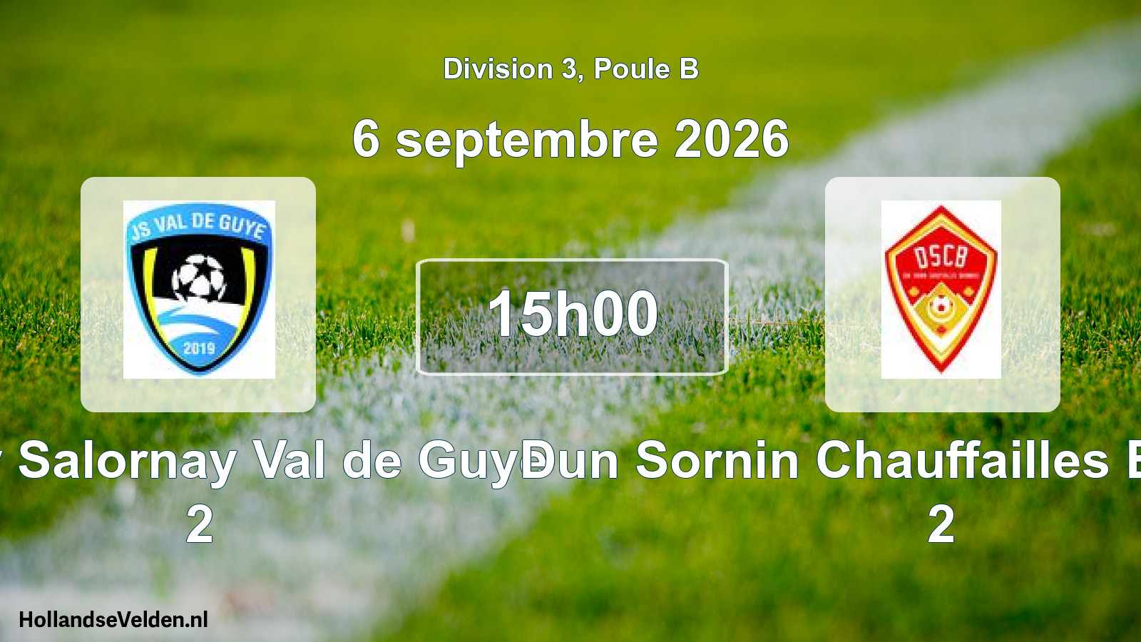 Match programmé: Joncy Salornay Val de Guye 2 - Dun Sornin Chauffailles Brionnais 2 (6 septembre 2026)