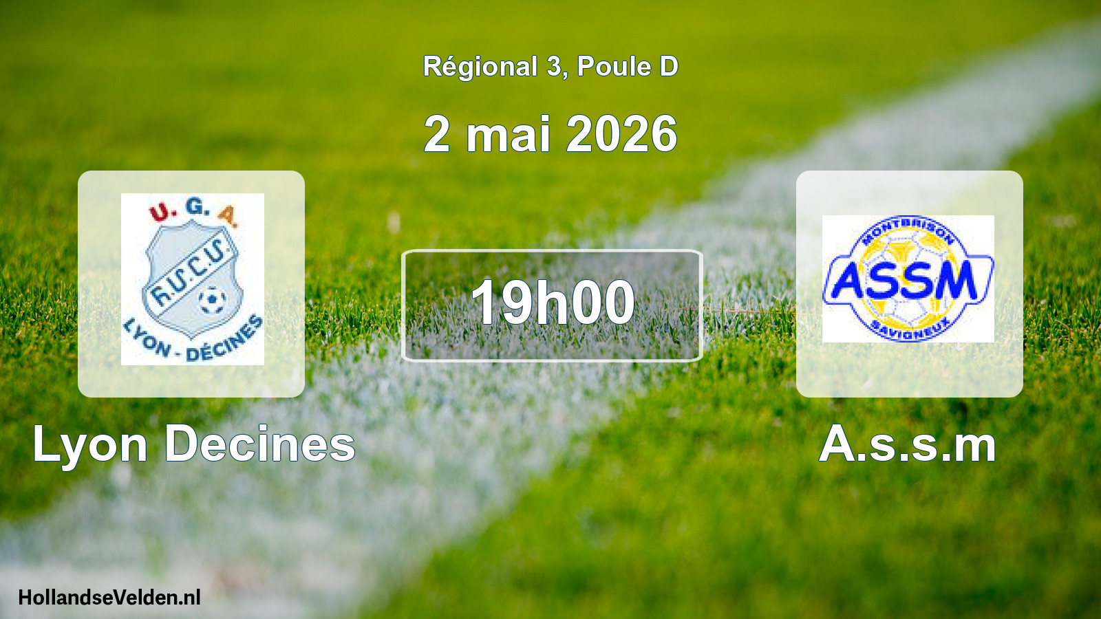 Geplande wedstrijd: Lyon Decines - A.s.s.m (2 mei 2026)