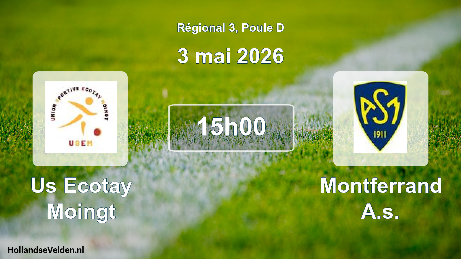 Scheduled Match: Us Ecotay Moingt - Montferrand A.s. (3 May 2026)