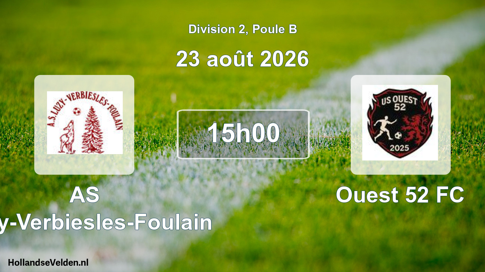 Match joué: AS Luzy-Verbiesles-Foulain - Ouest 52 FC 1 - 3 (23 août 2026)