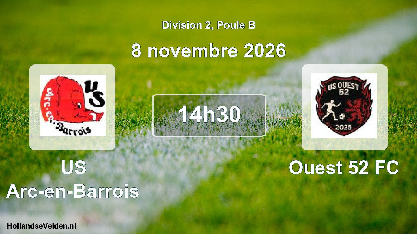 Scheduled Match: US Arc-en-Barrois - Ouest 52 FC (8 November 2026)