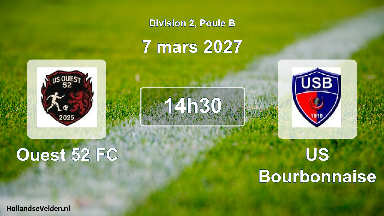 Scheduled Match: Ouest 52 FC - US Bourbonnaise (7 March 2027)