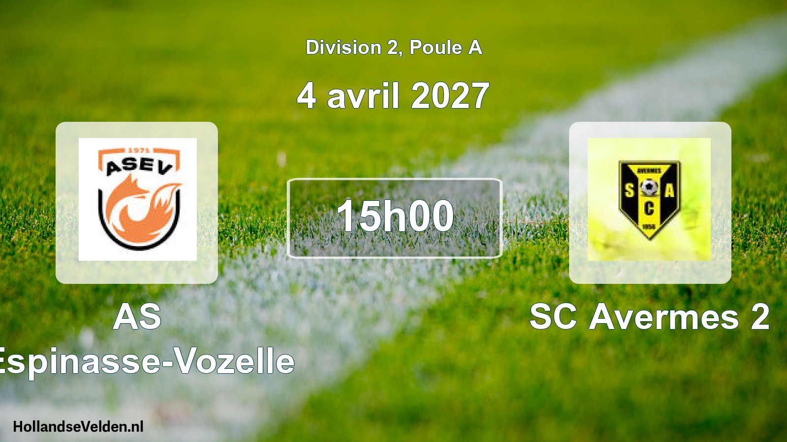 Scheduled Match: AS Espinasse-Vozelle - SC Avermes 2 (4 April 2027)