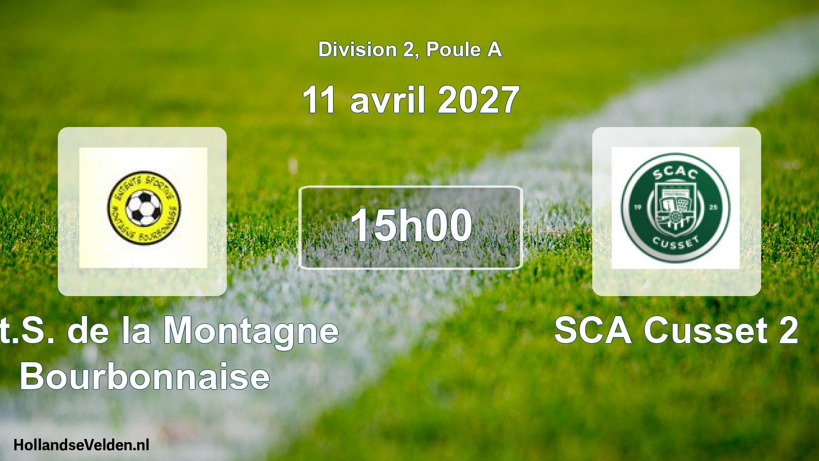 Scheduled Match: Ent.S. de la Montagne Bourbonnaise - SCA Cusset 2 (11 April 2027)