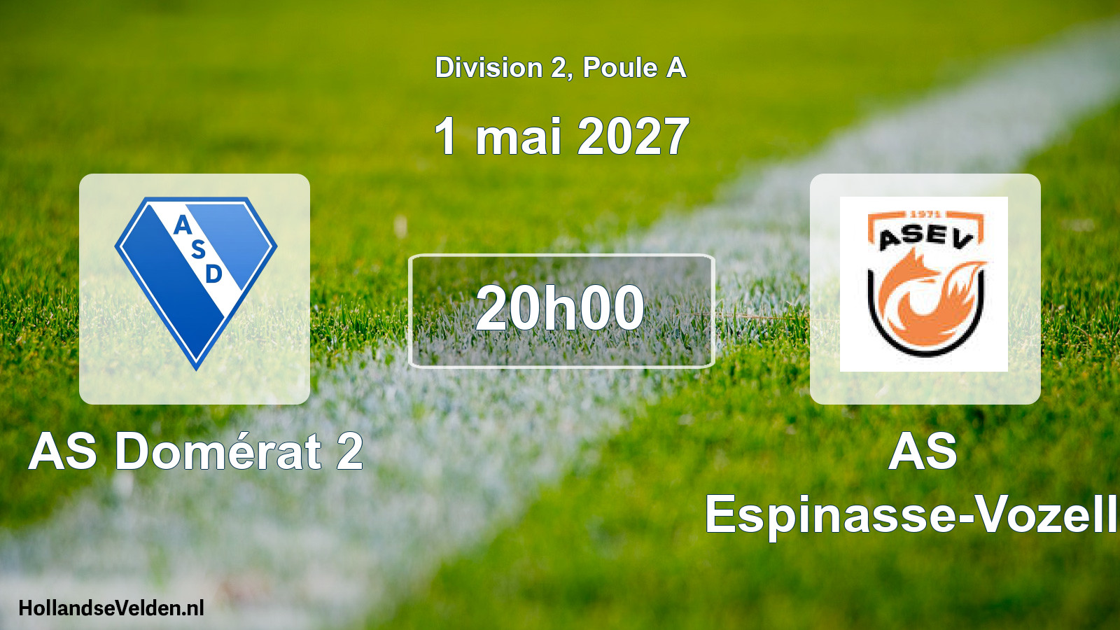 Match programmé: AS Domérat 2 - AS Espinasse-Vozelle (1 mai 2027)