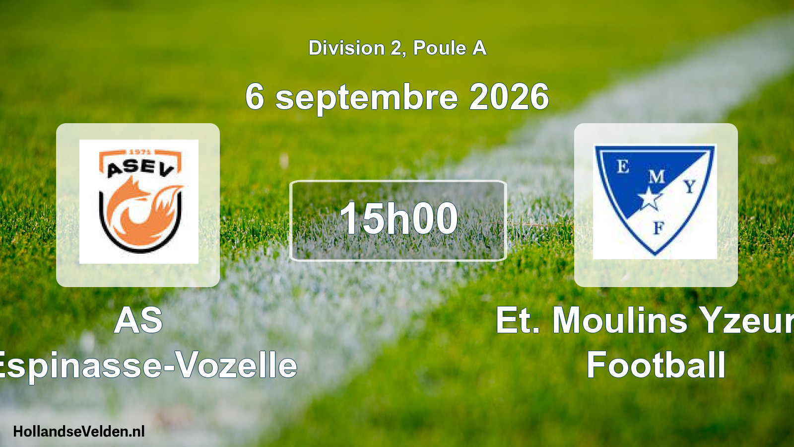 Scheduled Match: AS Espinasse-Vozelle - Et. Moulins Yzeure Football (6 September 2026)